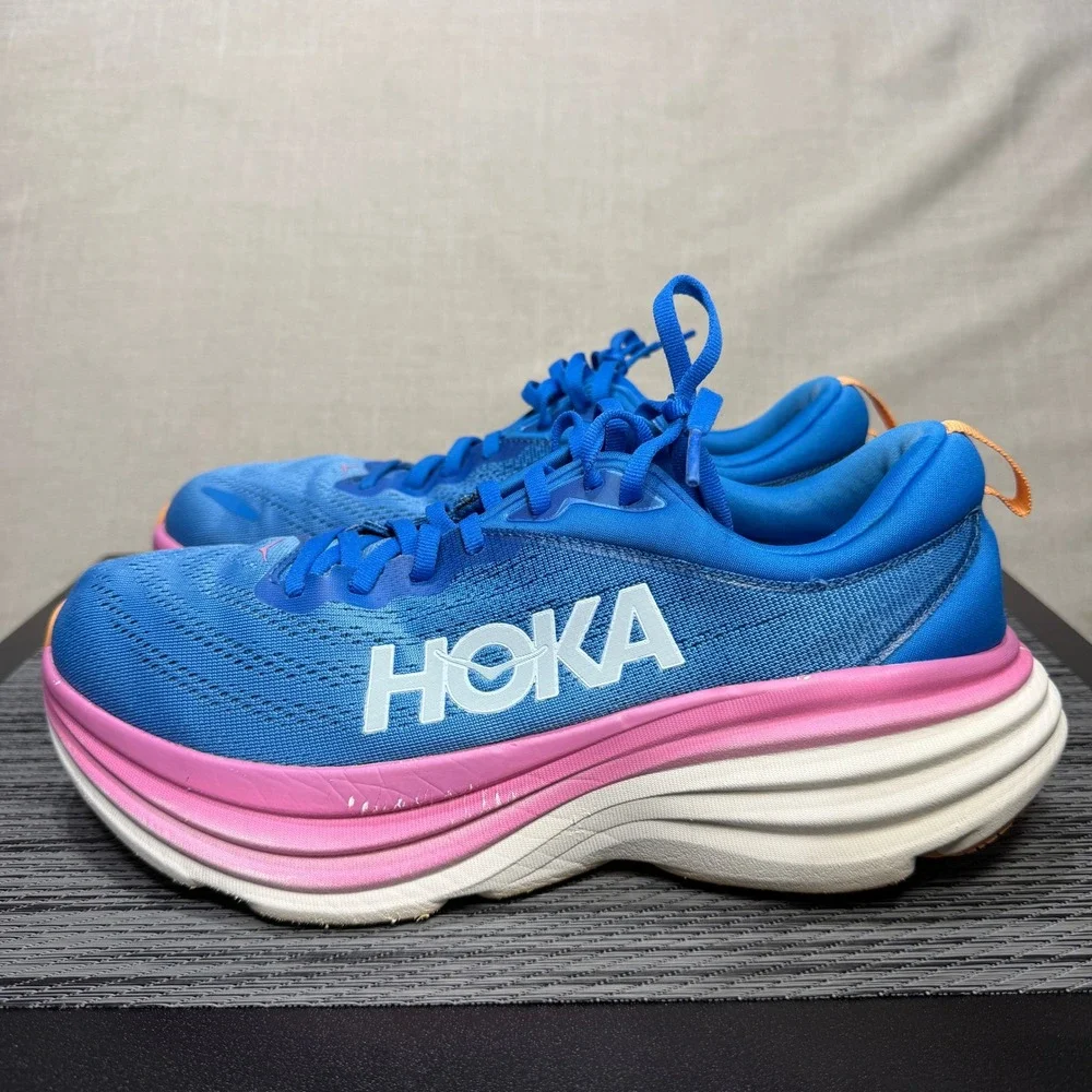 Hoka One Bondi 8 Shoes - Womens 10 - Blue Running 1127952 CSAA Comfort